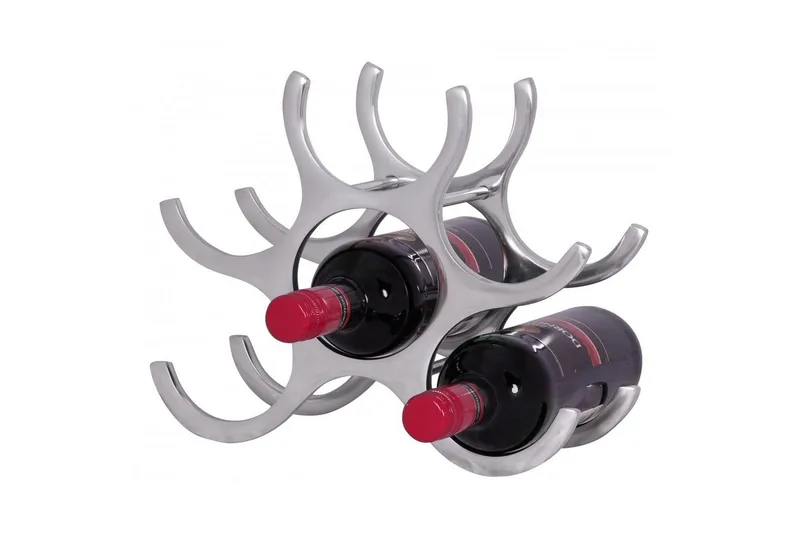 Vinstativ Wohnling Aluminium Støbt Håndpoleret Plads til 6 Flasker Moderne Loft, undefined