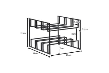 Vinstativ Wohnling Pulverlakeret metal plads til 6 flasker moderne - Opbevaring - Hylder & Reoler - Opbevaringshylde - Vinstativ & vinhylde