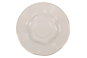 Adine Porcelæn Kaffeservice 12 Dele Porcelæn - Creme/Guld - Husholdning - Servering & opdækning - Kopper - Kaffekopper