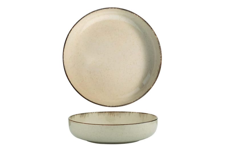 Adine Tallerkensæt 24 Dele - Porcelæn/Brun - Husholdning - Servering & opdækning - Porcelæn