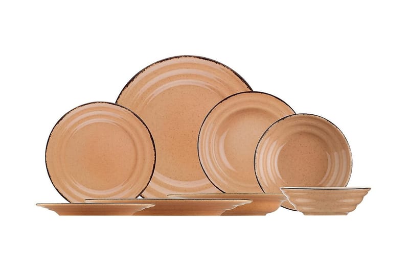 Adine Tallerkensæt 24 Dele, Porcelæn/Lys lyserød