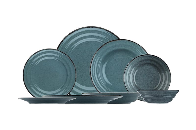 Adine Tallerkensæt 24 Dele, Porcelæn/Blå