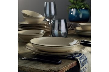 Adine Tallerkensæt 24 Dele - Porcelæn/Brun - Husholdning - Servering & opdækning - Porcelæn