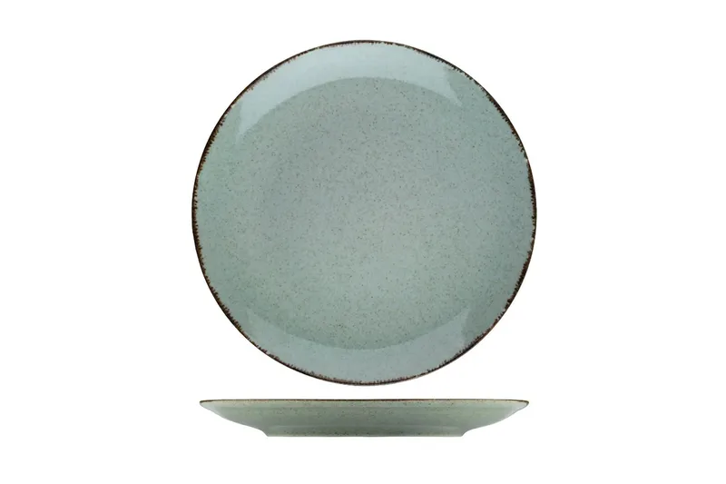 Adine Tallerkensæt 24 Dele - Porcelæn/Grøn - Husholdning - Servering & opdækning - Porcelæn