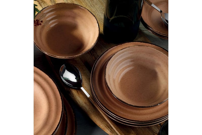 Adine Tallerkensæt 24 Dele - Porcelæn/Lys lyserød - Husholdning - Servering & opdækning - Porcelæn