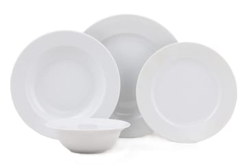 Adine Porcelæn Middagsservice 24 Dele Porcelæn - Hvid - Husholdning - Servering & opdækning - Porcelæn