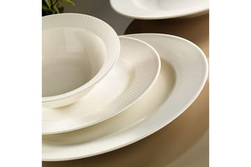 Adine Porcelæn Middagsservice 24 Dele Porcelæn - Hvid - Husholdning - Servering & opdækning - Porcelæn