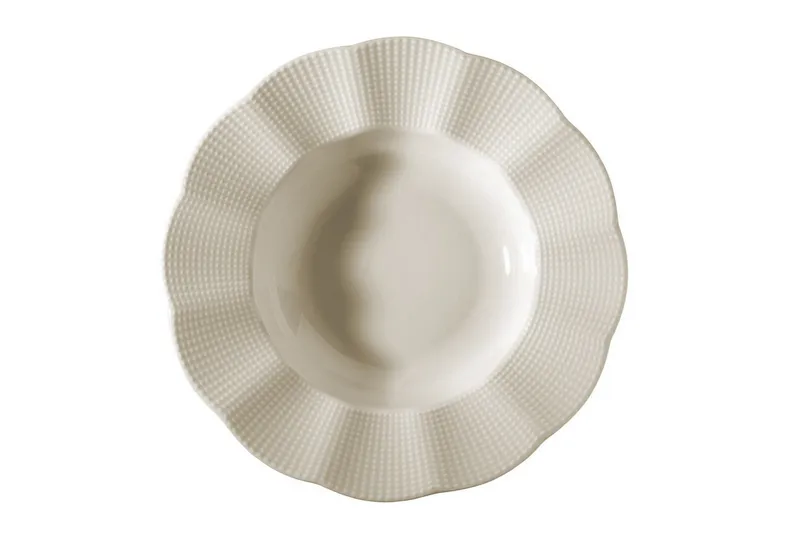 Adine Porcelæn Middagsservice 24 Dele Porcelæn - Creme - Husholdning - Servering & opdækning - Porcelæn