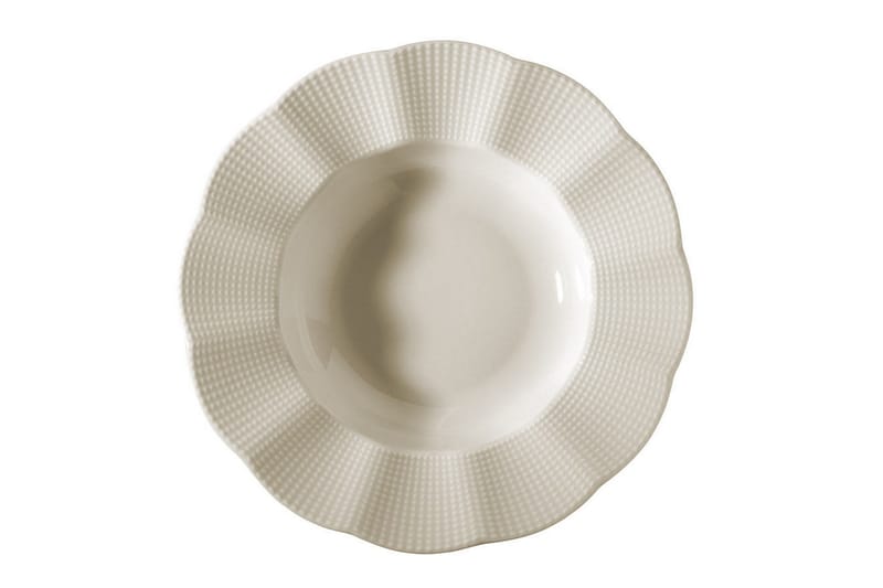 Adine Porcelæn Middagsservice 24 Dele Porcelæn - Creme - Husholdning - Servering & opdækning - Porcelæn