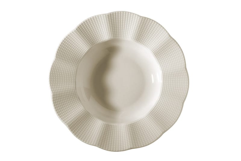 Adine Porcelæn Middagsservice 24 Dele Porcelæn - Creme - Husholdning - Servering & opdækning - Porcelæn