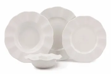 Adine Porcelæn Middagsservice 24 Dele Porcelæn - Creme - Husholdning - Servering & opdækning - Porcelæn