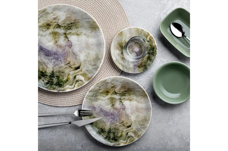 Morgenmadssæt (25 dele) Nylar 128 Multifarvet - Multifarvet - Husholdning - Servering & opdækning - Porcelæn