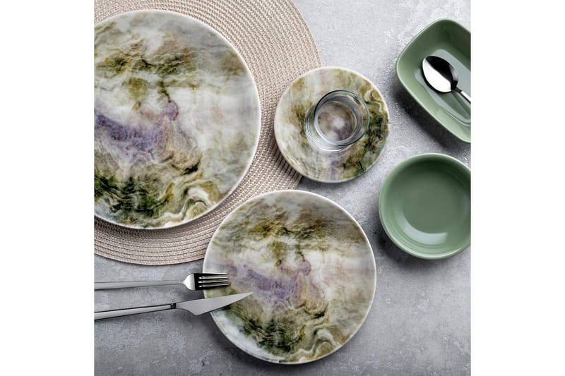 Morgenmadssæt (25 dele) Nylar 128 Multifarvet - Multifarvet - Husholdning - Servering & opdækning - Porcelæn