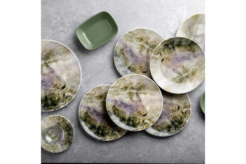 Morgenmadssæt (25 dele) Nylar 128 Multifarvet - Multifarvet - Husholdning - Servering & opdækning - Porcelæn