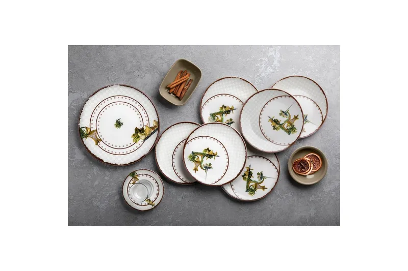 Morgenmadssæt (25 dele) Nylar 129 Multifarvet - Multifarvet - Husholdning - Servering & opdækning - Porcelæn