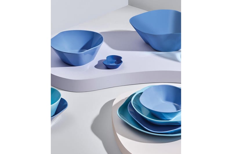 Skålesæt 2 stk - Blå - Dybe tallerkner - Tallerkener - Porcelæn