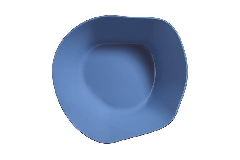 Skålesæt 2 stk - Blå - Dybe tallerkner - Porcelæn - Tallerkener