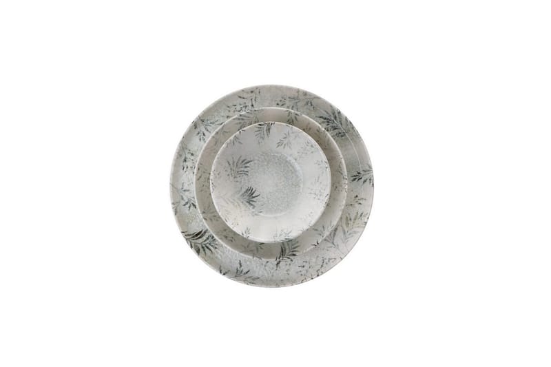 Spisestel (12 Dele) Banket Hvid / Antracit - Hvid/Antracit - Husholdning - Servering & opdækning - Porcelæn