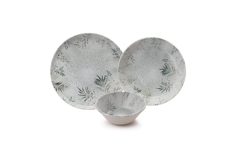 Spisestel (12 Dele) Banket Hvid / Antracit, Hvid/Antracit