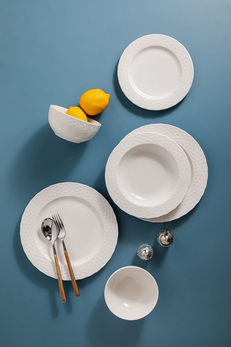 Spisestel (24 dele) Opviq Costa Costa 24 (32 x 36 x 41 cm) hvid - Hvid - Husholdning - Servering & opdækning - Porcelæn