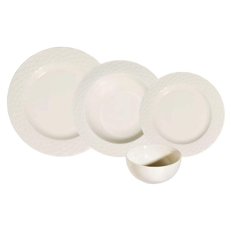 Spisestel (24 dele) Opviq Costa Costa 24 (32 x 36 x 41 cm) hvid - Hvid - Husholdning - Servering & opdækning - Porcelæn