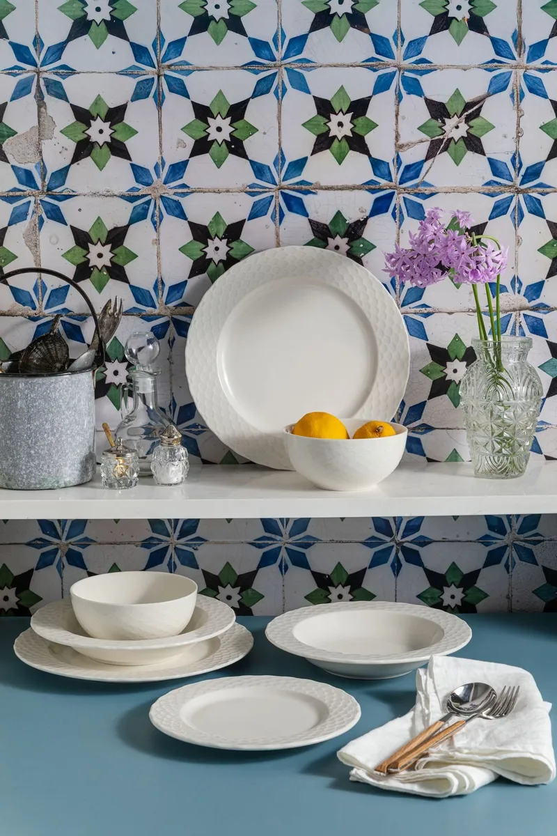 Spisestel (24 dele) Opviq Costa Costa 24 (32 x 36 x 41 cm) hvid - Hvid - Husholdning - Servering & opdækning - Porcelæn