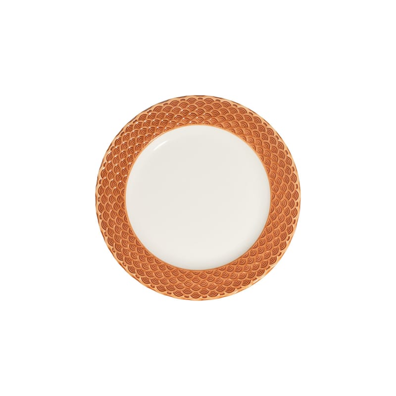 Spisestel (24 dele) Opviq Orila Costa 24 (32 x 36 x 41 cm) Hvid orange - hvid og orange - Husholdning - Servering & opdækning - Porcelæn