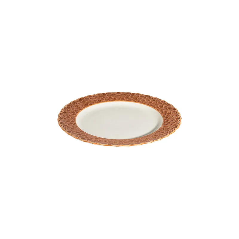 Spisestel (24 dele) Opviq Orila Costa 24 (32 x 36 x 41 cm) Hvid orange - hvid og orange - Husholdning - Servering & opdækning - Porcelæn
