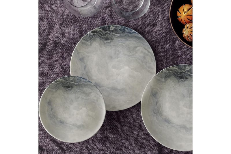 Subatan Tallerkensæt 24 Dele - Porcelæn/Flerfarvet - Husholdning - Servering & opdækning - Porcelæn