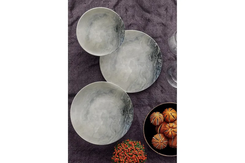 Subatan Tallerkensæt 24 Dele - Porcelæn/Flerfarvet - Husholdning - Servering & opdækning - Porcelæn