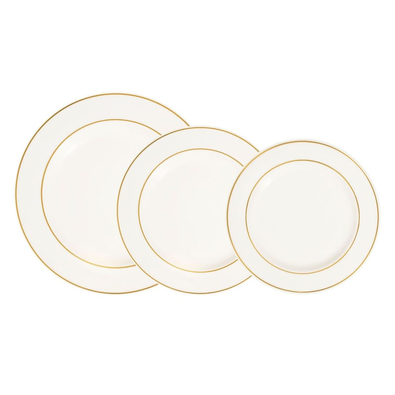 Spisestel (18 dele) Opviq Altin File Bonsai 18 (30 x 32 x 31 cm) Hvid Guld - Hvid og guld - Husholdning - Servering & opdækning - Porcelæn