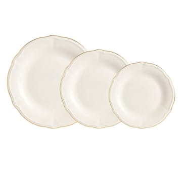 Spisestel (18 dele) Opviq Altin File Fulya 18 (30 x 32 x 31 cm) Hvid guld - Hvid/guld - Husholdning - Servering & opdækning - Porcelæn