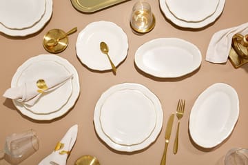 Spisestel (18 dele) Opviq Altin File Fulya 18 (30 x 32 x 31 cm) Hvid guld - Hvid/guld - Husholdning - Servering & opdækning - Porcelæn
