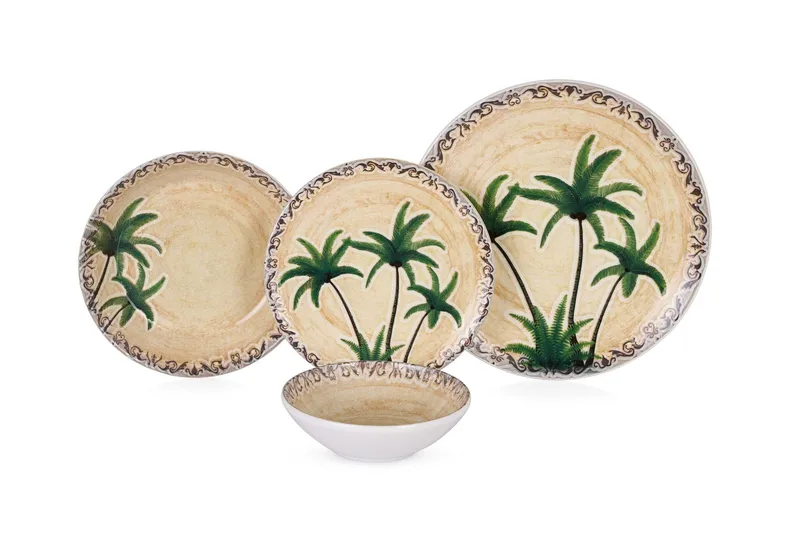 Spisestel (24 dele) Opviq Coastal (32 x 32 x 29 cm) flerfarvet, Flerfarvet