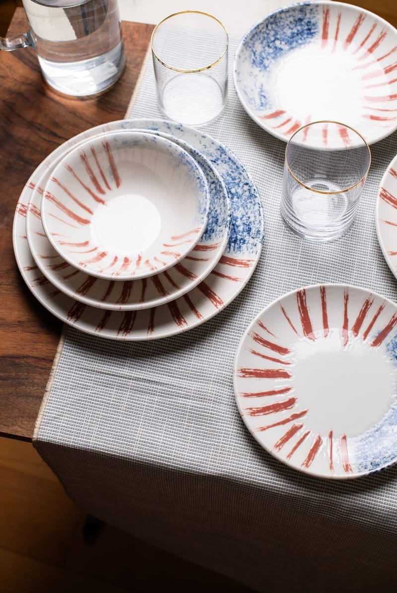 Spisestel (24 dele) Opviq Novalis Chic 24 (32 x 36 x 41 cm) Multifarvet - Flerfarvet - Husholdning - Servering & opdækning - Porcelæn