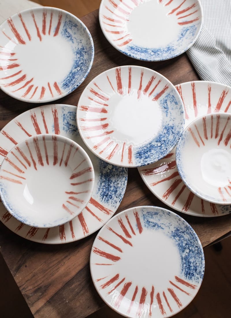 Spisestel (24 dele) Opviq Novalis Chic 24 (32 x 36 x 41 cm) Multifarvet - Flerfarvet - Husholdning - Servering & opdækning - Porcelæn