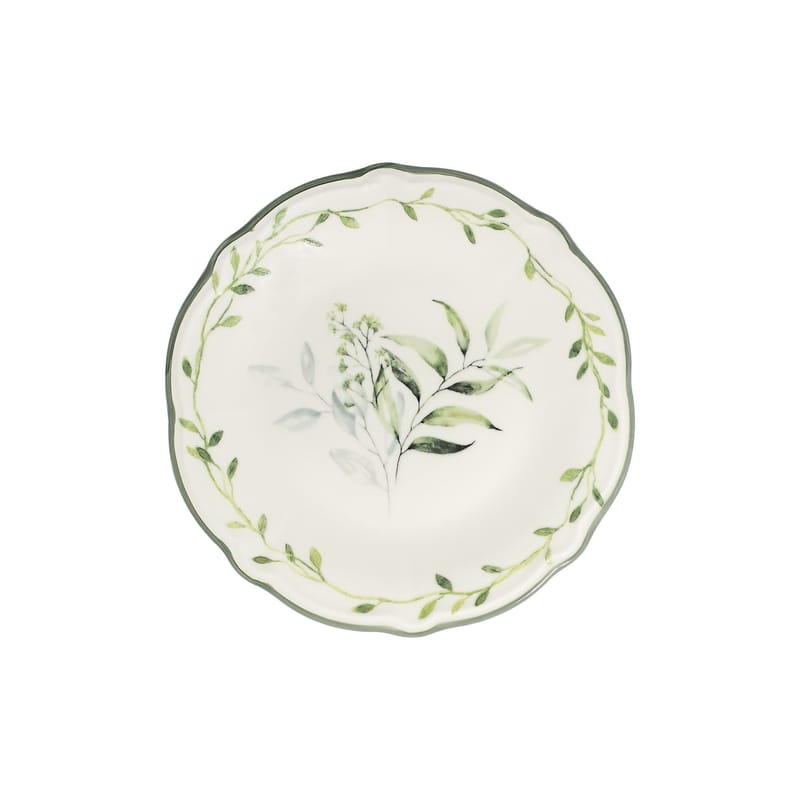Spisestel (24 dele) Opviq Olivessa Fulya 24 (32 x 36 x 41 cm) Hvid Grøn - Hvid og grøn - Husholdning - Servering & opdækning - Porcelæn