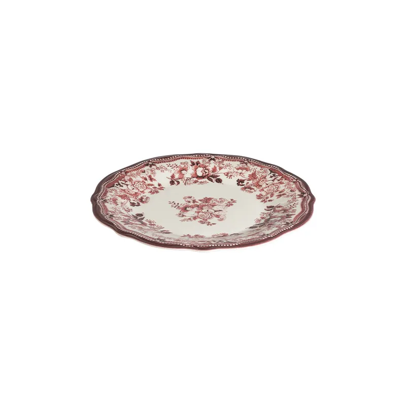 Spisestel (24 dele) Opviq Velour Rødbrun Fulya 24 (32 x 36 x 41 cm) Hvid Rødbrun - Hvid og bordeaux - Husholdning - Servering & opdækning - Porcelæn