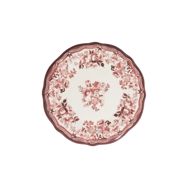 Spisestel (24 dele) Opviq Velour Rødbrun Fulya 24 (32 x 36 x 41 cm) Hvid Rødbrun - Hvid og bordeaux - Husholdning - Servering & opdækning - Porcelæn