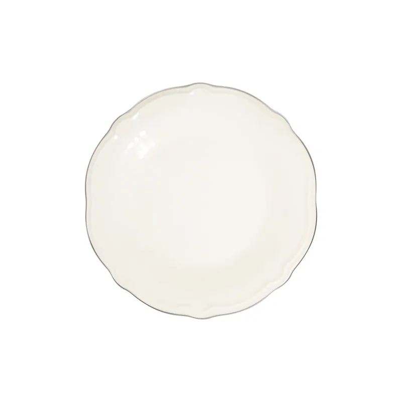 Spisestel (53 dele) Opviq Platin Yaldiz Fulya 53 (53 x 33 x 36 cm) Hvid sølv - Hvid og sølv - Husholdning - Servering & opdækning - Porcelæn