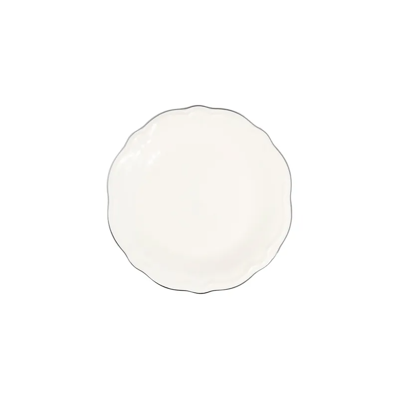Spisestel (53 dele) Opviq Platin Yaldiz Fulya 53 (53 x 33 x 36 cm) Hvid sølv - Hvid og sølv - Husholdning - Servering & opdækning - Porcelæn