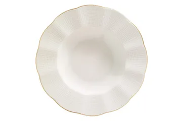 Adine Porcelæn Middagsservice 24 Dele Porcelæn - Creme/Guld - Husholdning - Servering & opdækning - Tallerkener