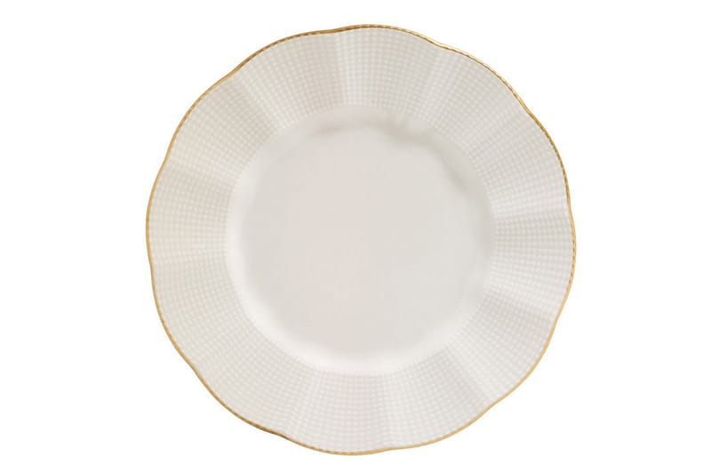 Adine Porcelæn Middagsservice 24 Dele Porcelæn - Creme/Guld - Husholdning - Servering & opdækning - Tallerkener