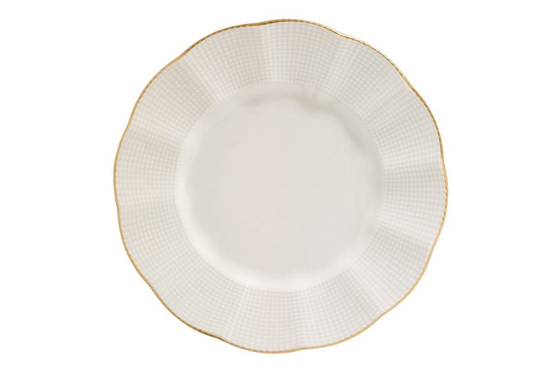 Adine Porcelæn Middagsservice 24 Dele Porcelæn - Creme/Guld - Porcelæn - Tallerkener - Porcelæn service