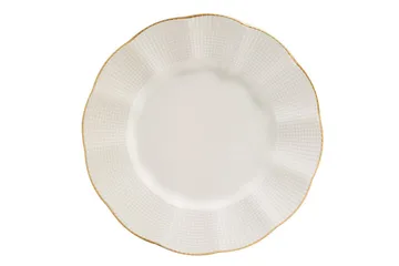 Adine Porcelæn Middagsservice 24 Dele Porcelæn - Creme/Guld - Husholdning - Servering & opdækning - Tallerkener
