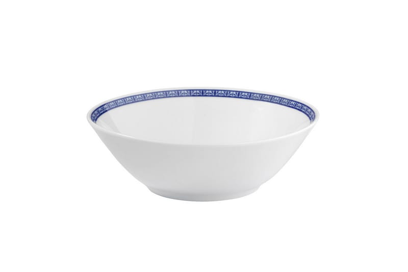 Adine Porcelæn Middagsservice 24 Dele Porcelæn - Hvid/Blå - Husholdning - Servering & opdækning - Tallerkener