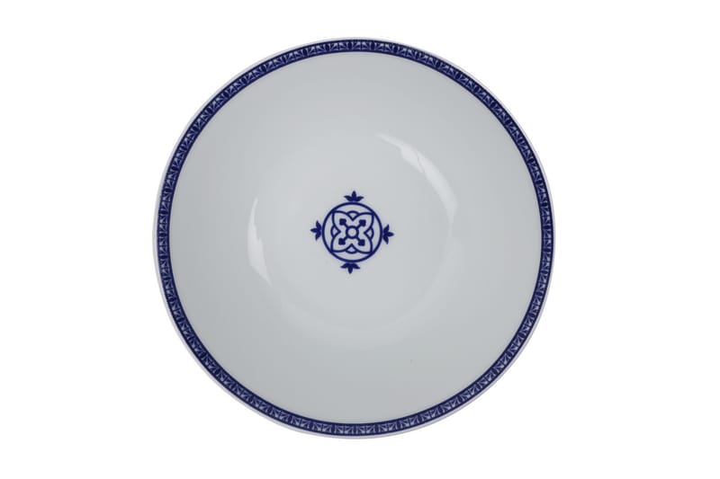 Adine Porcelæn Middagsservice 24 Dele Porcelæn - Hvid/Blå - Porcelæn - Tallerkener - Porcelæn service