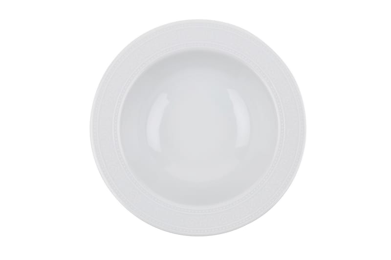 Adine Porcelæn Middagsservice 24 Dele Porcelæn - Hvid - Husholdning - Servering & opdækning - Tallerkener