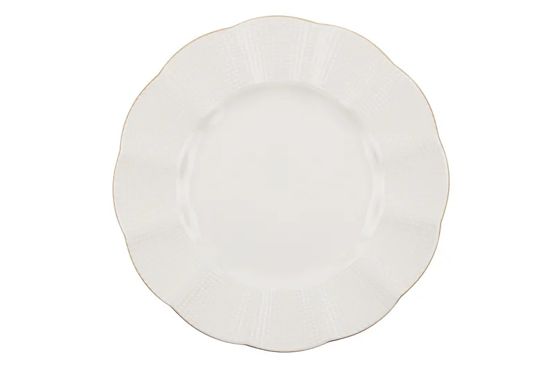 Adine Porcelæn Middagsservice 24 Dele Porcelæn - Creme/Guld - Husholdning - Servering & opdækning - Tallerkener