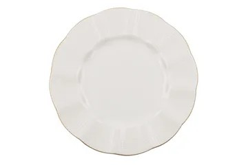 Adine Porcelæn Middagsservice 24 Dele Porcelæn - Creme/Guld - Husholdning - Servering & opdækning - Tallerkener